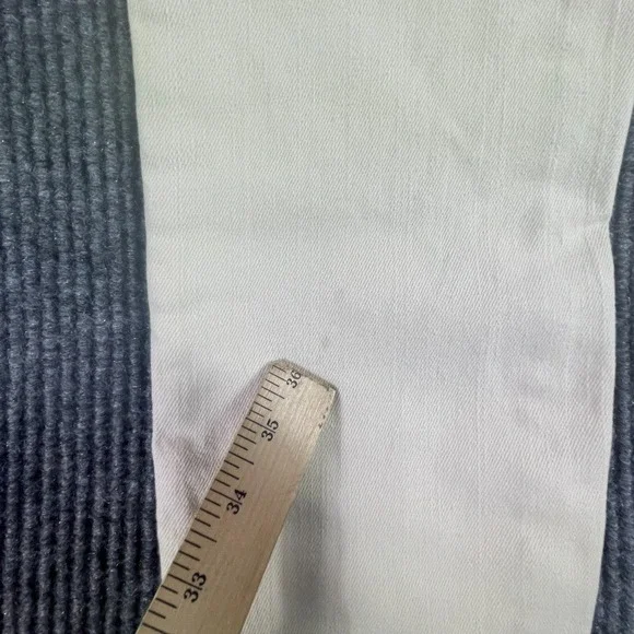 J Crew Jeans Womens 29 White Denim Skinny‎ Zipped Pockets Stretch Mid Rise 32x27 - Picture 14 of 15